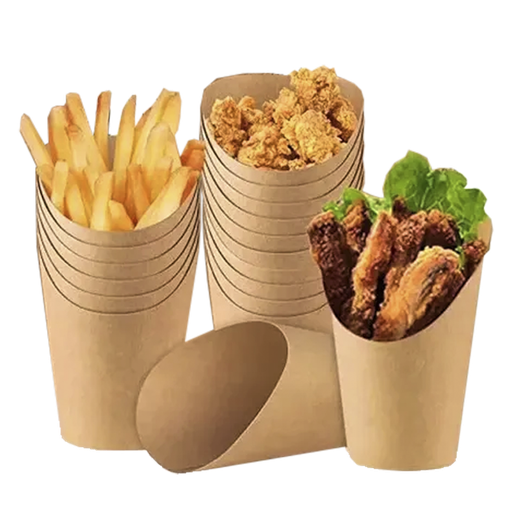Chips cup 16oz / 300g kraft brown / 70*60*113